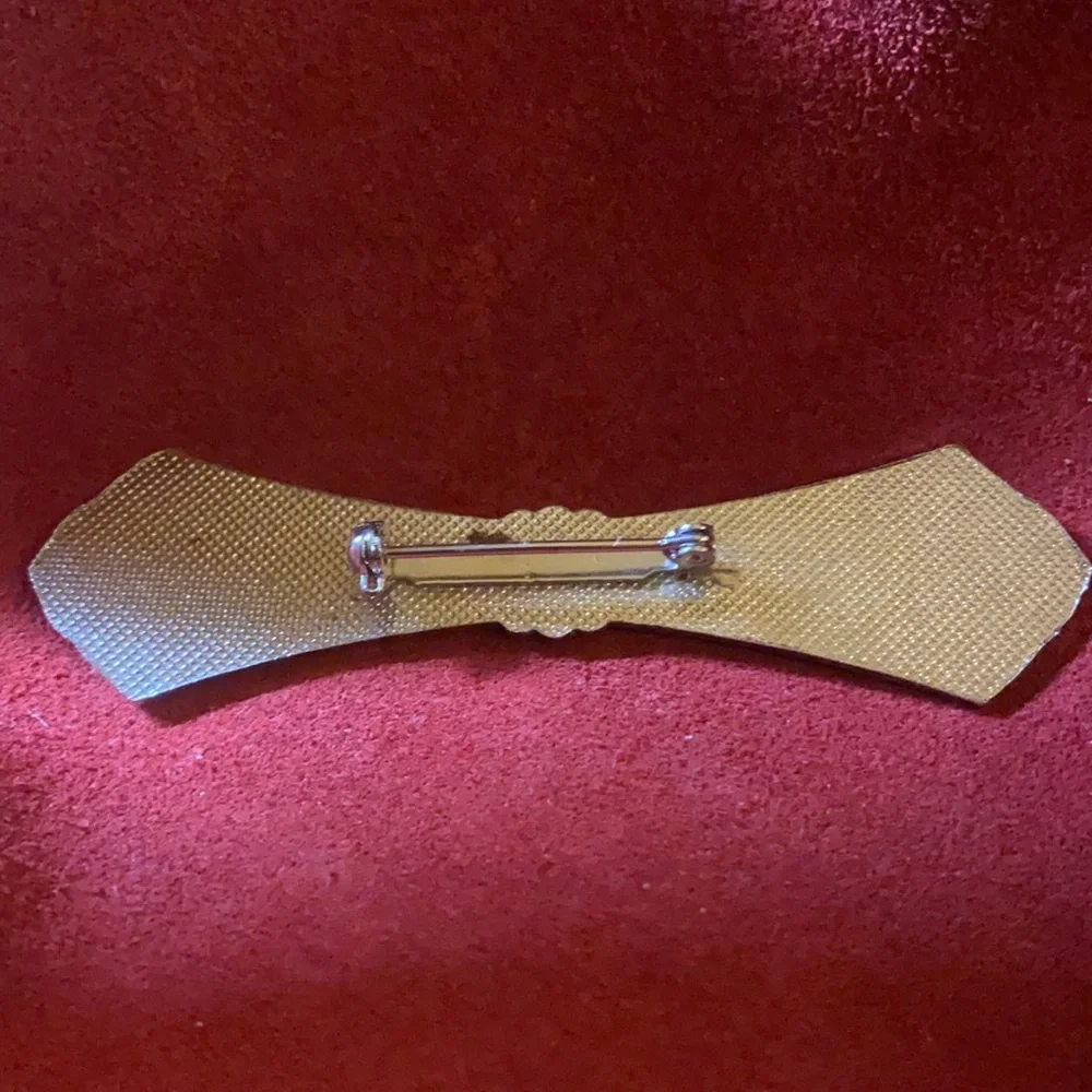 Vintage Pierre Bex Art Deco Enamel Bow Tie Pin Brooch
